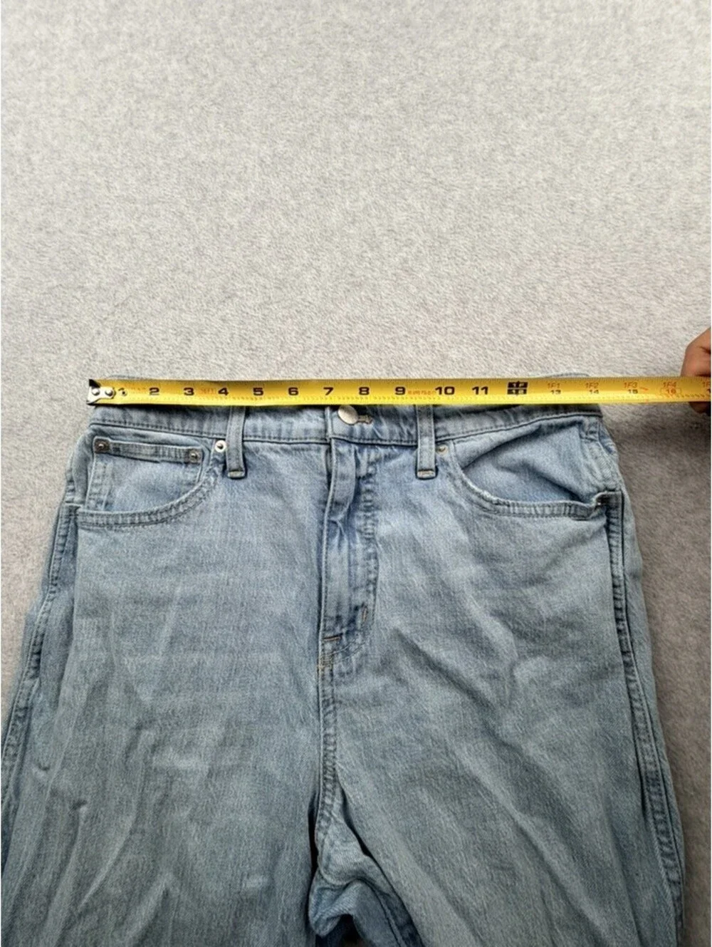 J.Crew Womens High-Rise Classic Vintage 28 Light Wash Blue Wide Leg Jeans Denim